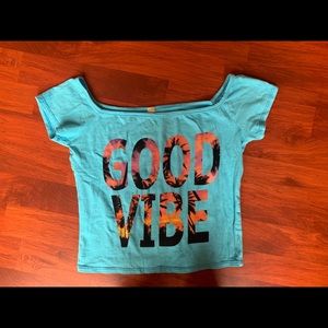 Good vibe blue shirt